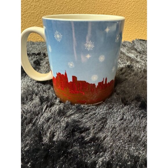 Starbucks 2009 New York Happy Holidays Coffee Mug 16 Fl Oz Limited Edition - Picture 2 of 7